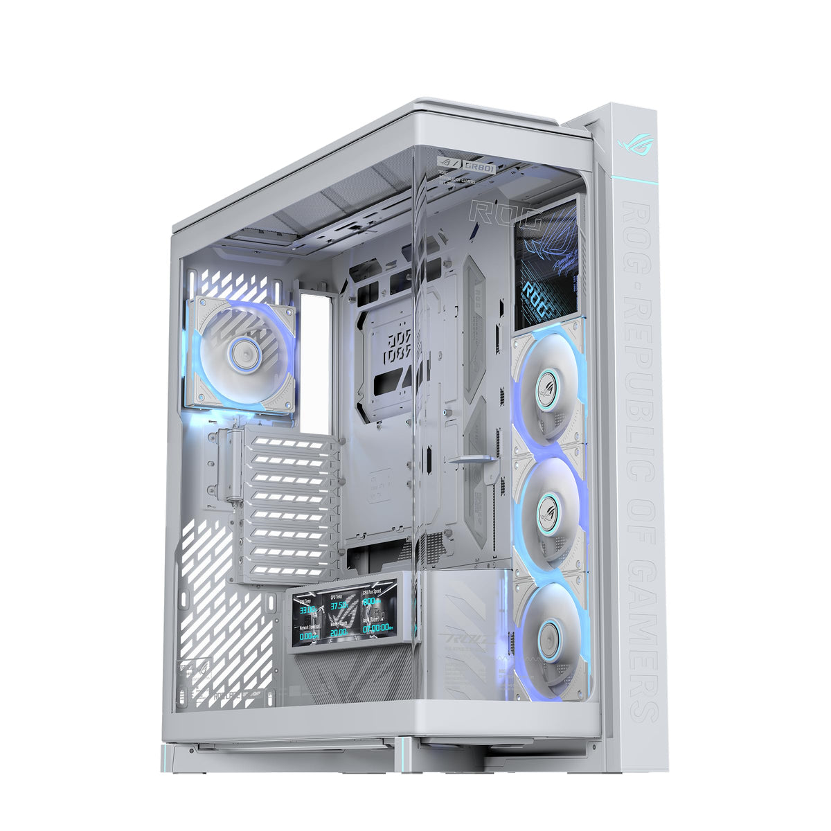 ASUS ROG Strix Helios II EATX Gaming PC case, with Dual Tempered Glass Side Panels, Support for Graphics Cards up to 450mm, Graphics Card Braces, Support up to 420mm radiators, 2 Year Warranty