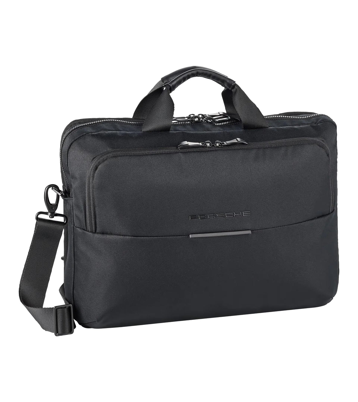 Porsche Laptop Bag – 15-Inch Computer Briefcase with Shoulder Strap, Black