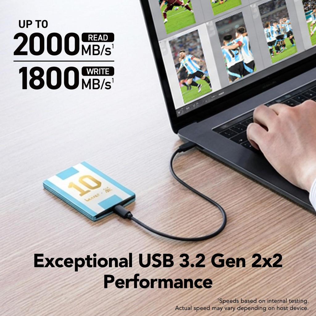 Lexar 1TB SL500 External SSD, 2000MB/s Read, USB 3.2 Gen 2x2, AFA Edition