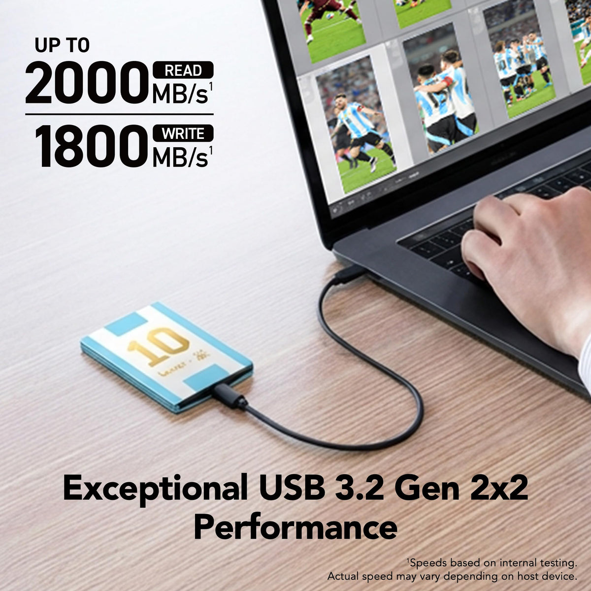 Lexar 1TB SL500 External SSD, 2000MB/s Read, USB 3.2 Gen 2x2, AFA Edition