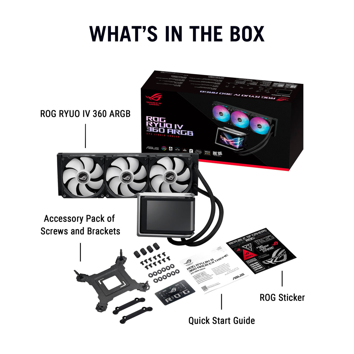 ASUS ROG Ryuo IV ARGB 360mm AMD/Intel Gaming Liquid CPU Cooler