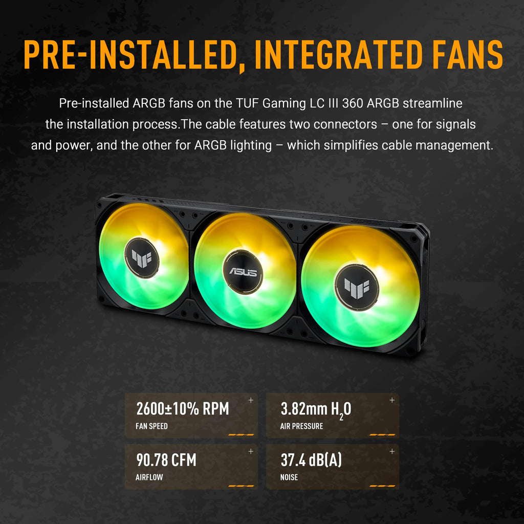 ASUS TUF Gaming LC III ARGB 360mm AMD/Intel Gaming Liquid CPU Cooler