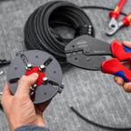 Knipex MultiCrimp Crimping Pliers with Solar 3 Die Changer Magazine