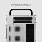 teenage engineering Computer-1 mini-ITX PC Computer case Chassis with Powder Coated Aluminum, Chrome Metal Handles, and Dual-Slot GPU, Small Form Factor, Compatible with SFX Power Supply (Aluminum)