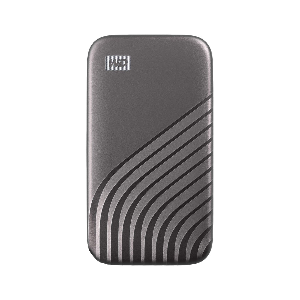 Western Digital 500GB My Passport SSD Portable External Solid State Drive, Gray, Sturdy and Blazing Fast, Password Protection with Hardware Encryption - WDBAGF5000AGY-WESN
