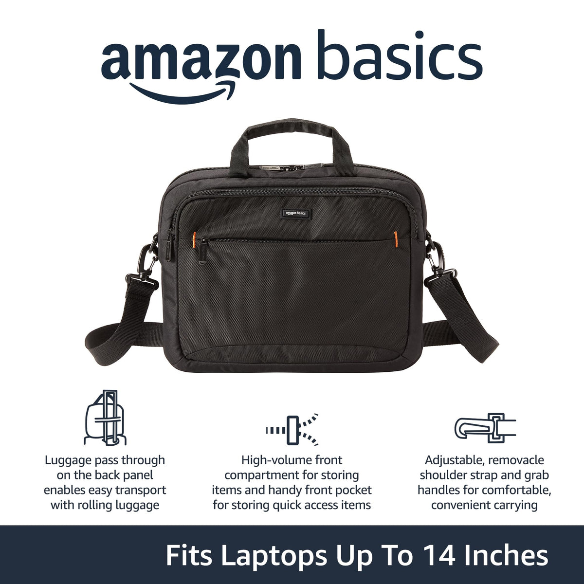 Amazon Basics Laptop Carrying Case, Black