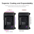 ASUS ROG Z11 Mini-ITX/DTX Gaming Case with Patented 11° Tilt Design, Compatible with ATX Power Supply,3-Slot Graphics, Front I/O USB 3.2 Gen 2 Type-C, 2X USB 3.2 Gen 1 Type-A and ARGB Control Button