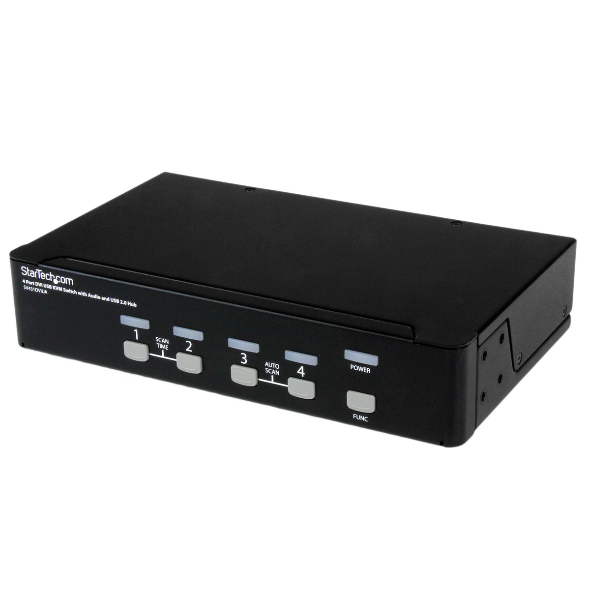StarTech 4-Port DVI USB KVM, Audio, 1U Rack-Mount, TAA (SV431DVIUA)