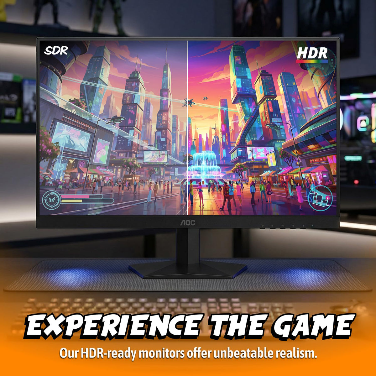AOC 27" Gaming Monitor QHD 260Hz Overclocked IPS NVIDIA G-SYNC Q27G41ZE