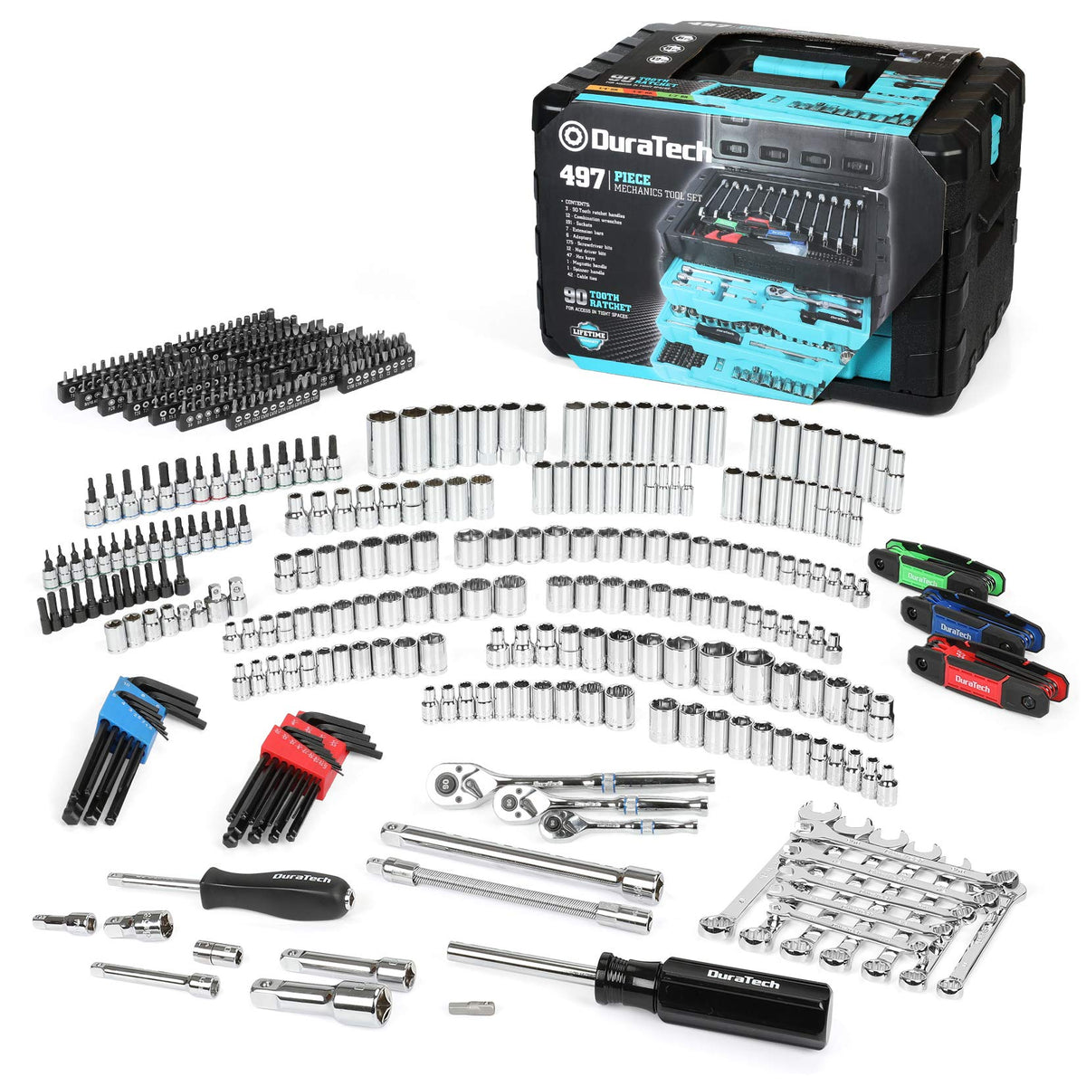 DURATECH 497-Piece Mechanics Tool Set with Tool Box