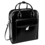 McKlein LA GRANGE, 15" Leather Detachable -Wheeled Ladies' Laptop/Computer & Tablet Business Briefcase Bag/Women's Rolling Overnight Travel Bag, Removable trolley case