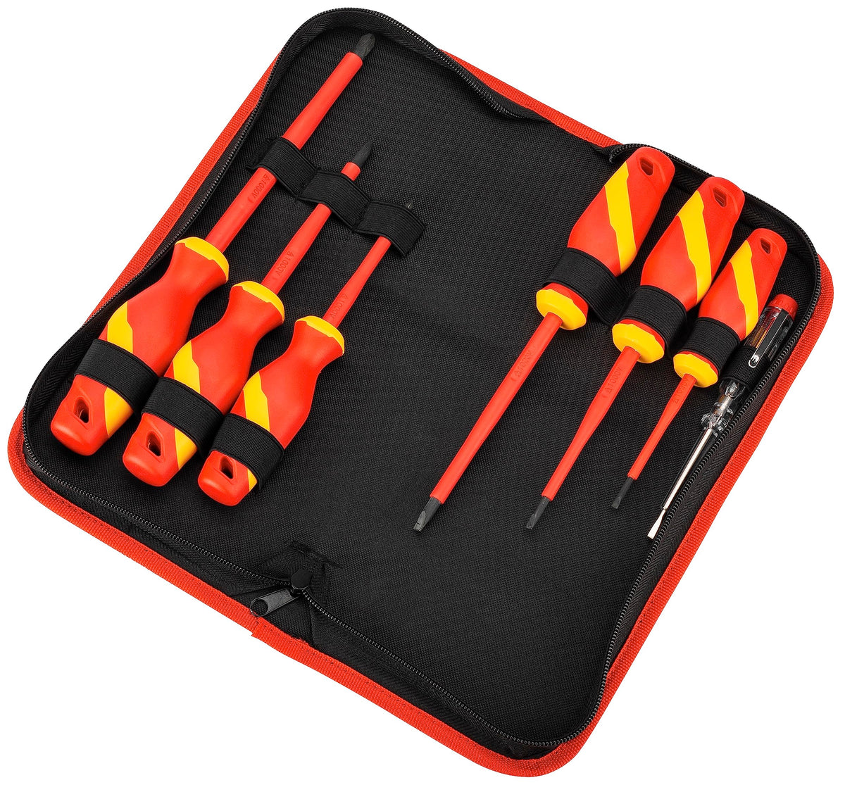 Powerbuilt 13-Piece VDE Tool Set, Insulated Ratchet, Sockets, Extensions, High-Voltage Electrical and Hybrid Vehicles, Home Repair - 642937