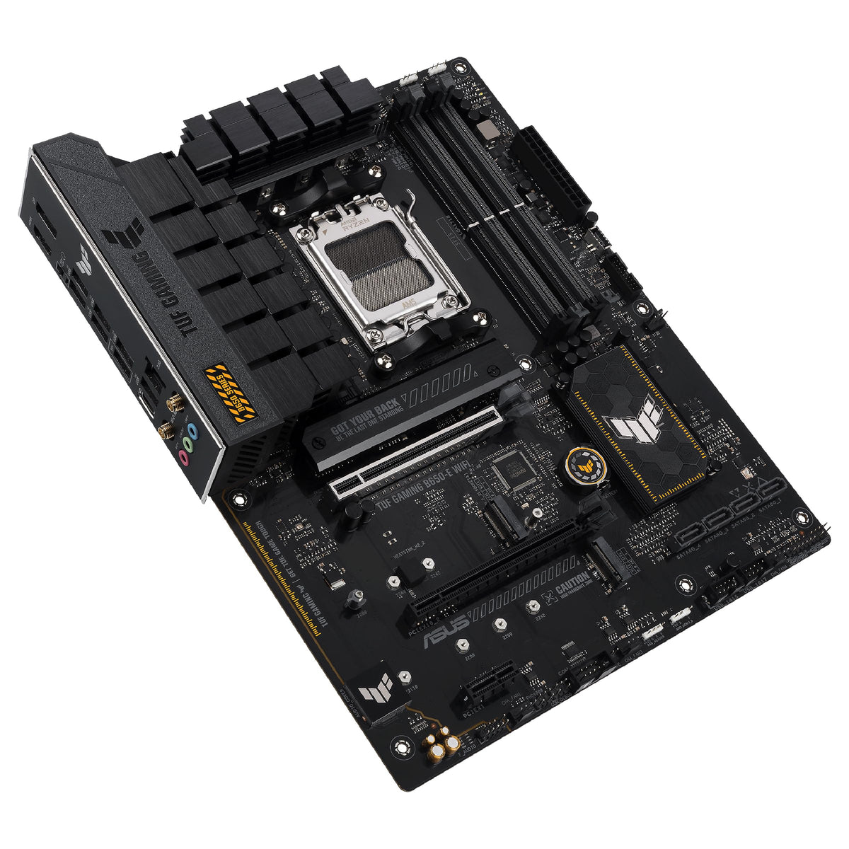ASUS TUF Gaming B650-E WIFI AMD B650 AM5 DDR5 8000 DP HDMI 3x M2 USB3.2 WiFi 6E + BT AURA RGB 2.5Gbit LAN ATX Motherboard with ASUS TUF Protection, Q-Design, Armoury Crate