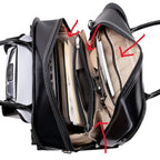McKlein LA GRANGE, 15" Leather Detachable -Wheeled Ladies' Laptop/Computer & Tablet Business Briefcase Bag/Women's Rolling Overnight Travel Bag, Removable trolley case