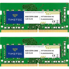 Timetec Elite 32GB KIT (2x16GB) DDR4 2666MHz (PC4-2666V) PC4-21300 SODIMM Laptop RAM – 260-Pin 1.2V CL19 Non-ECC Unbuffered Memory Module for Laptop, Notebook, Mini PC, All-in-One