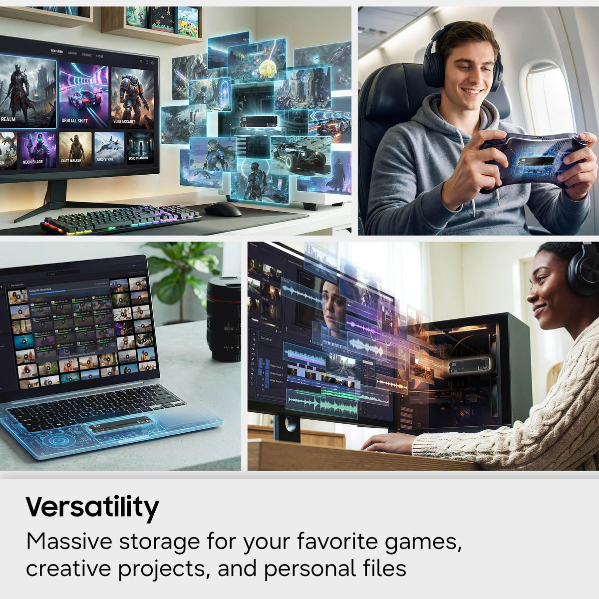 Samsung Internal SSD 990 1TB, Read/Write Speeds Up to 7,150/6,450 MB/s