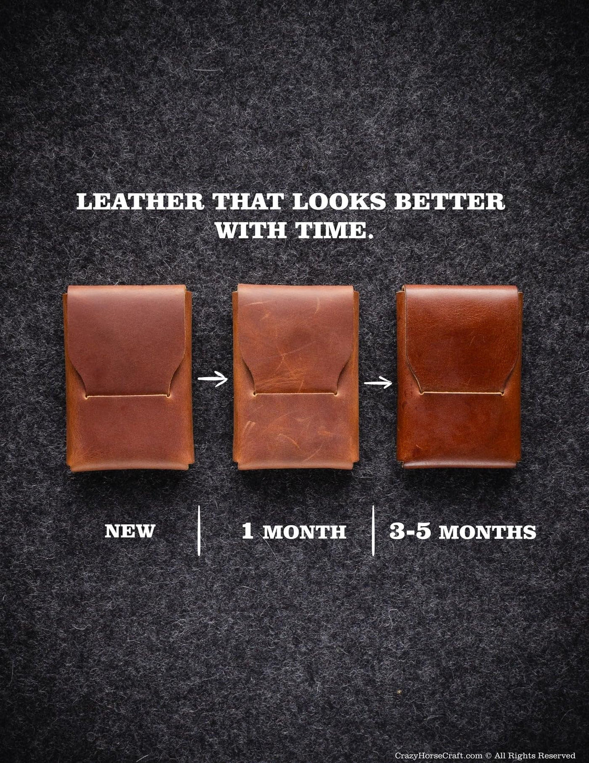 Crazy Horse Craft Leather Case for MacBook Air 15 inch, Laptop Sleeve Felt
