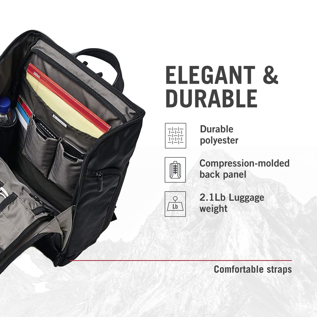 Victorinox Altmont Professional Fliptop Laptop Backpack - Tablet & Laptop Bag for Travel Accessories - Computer Backpack Includes Sleek Organizer - 26 Liters, Black