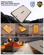 Ulefone Rugking Pad 2 Pro 4G Rugged Tablet(Built-in eSIM), Android 16, 16GB+128GB Octa Core, 10.1" Corning Display, 48MP Rear Camera, 10200mAh, Dock Charging, IP68/69K, NFC, Widevine L1 (Black)