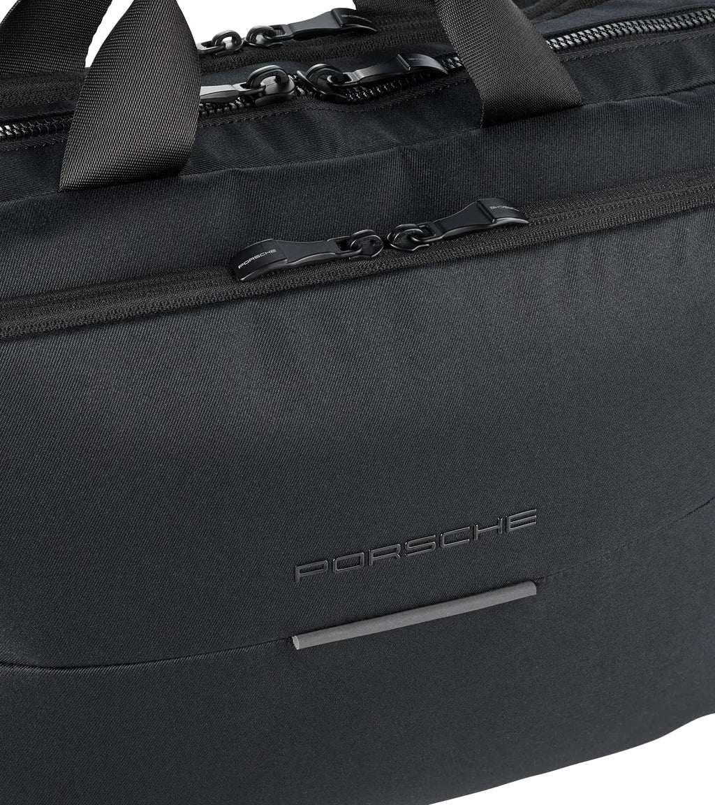 Porsche Laptop Bag – 15-Inch Computer Briefcase with Shoulder Strap, Black