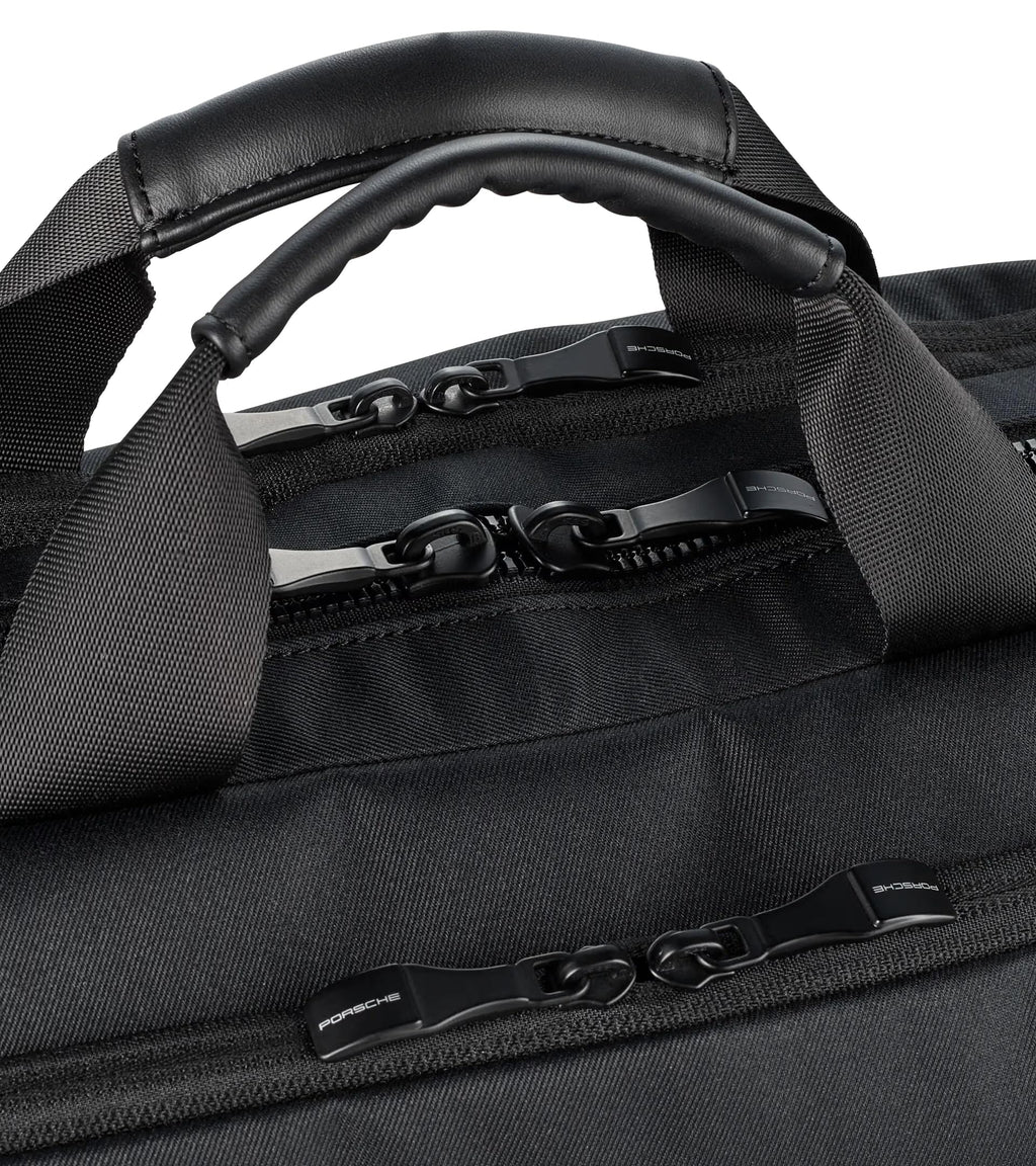 Porsche Laptop Bag – 15-Inch Computer Briefcase with Shoulder Strap, Black