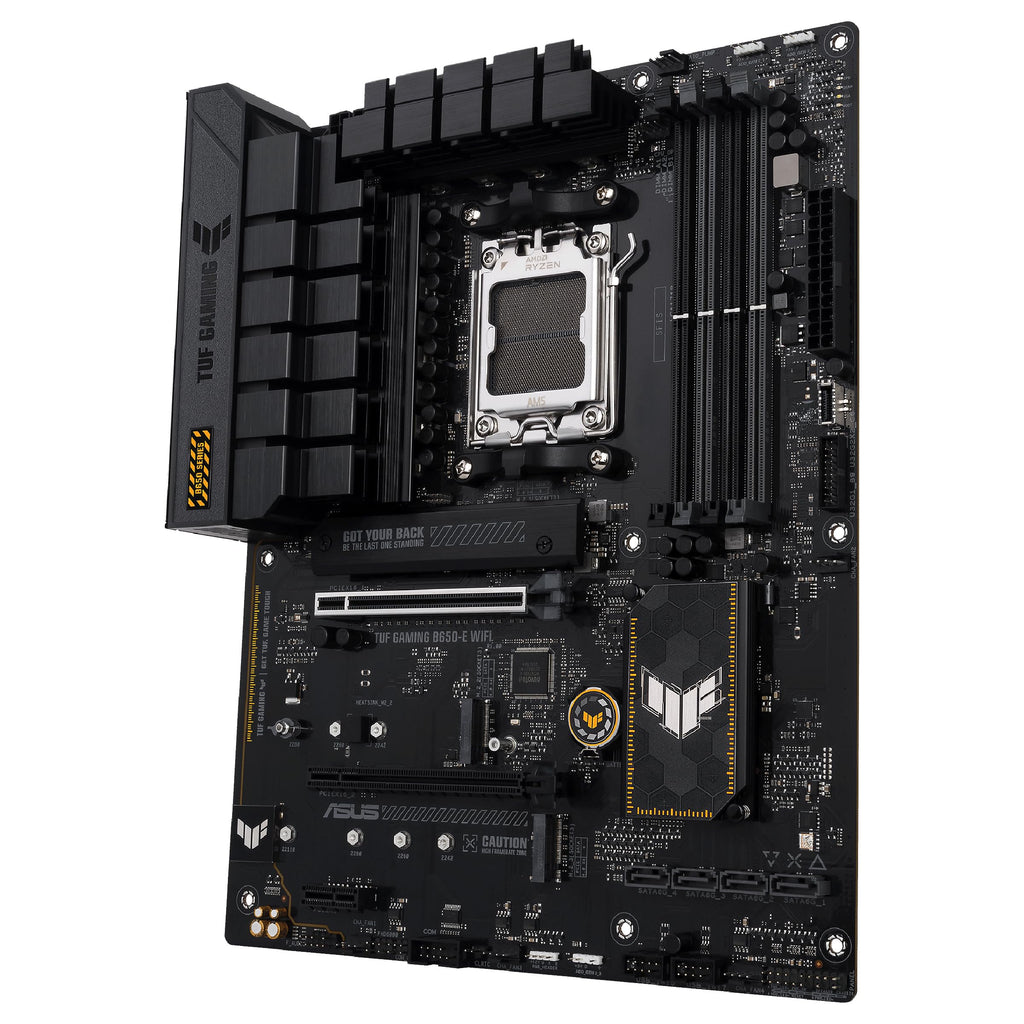 ASUS TUF Gaming B650-E WIFI AMD B650 AM5 DDR5 8000 DP HDMI 3x M2 USB3.2 WiFi 6E + BT AURA RGB 2.5Gbit LAN ATX Motherboard with ASUS TUF Protection, Q-Design, Armoury Crate