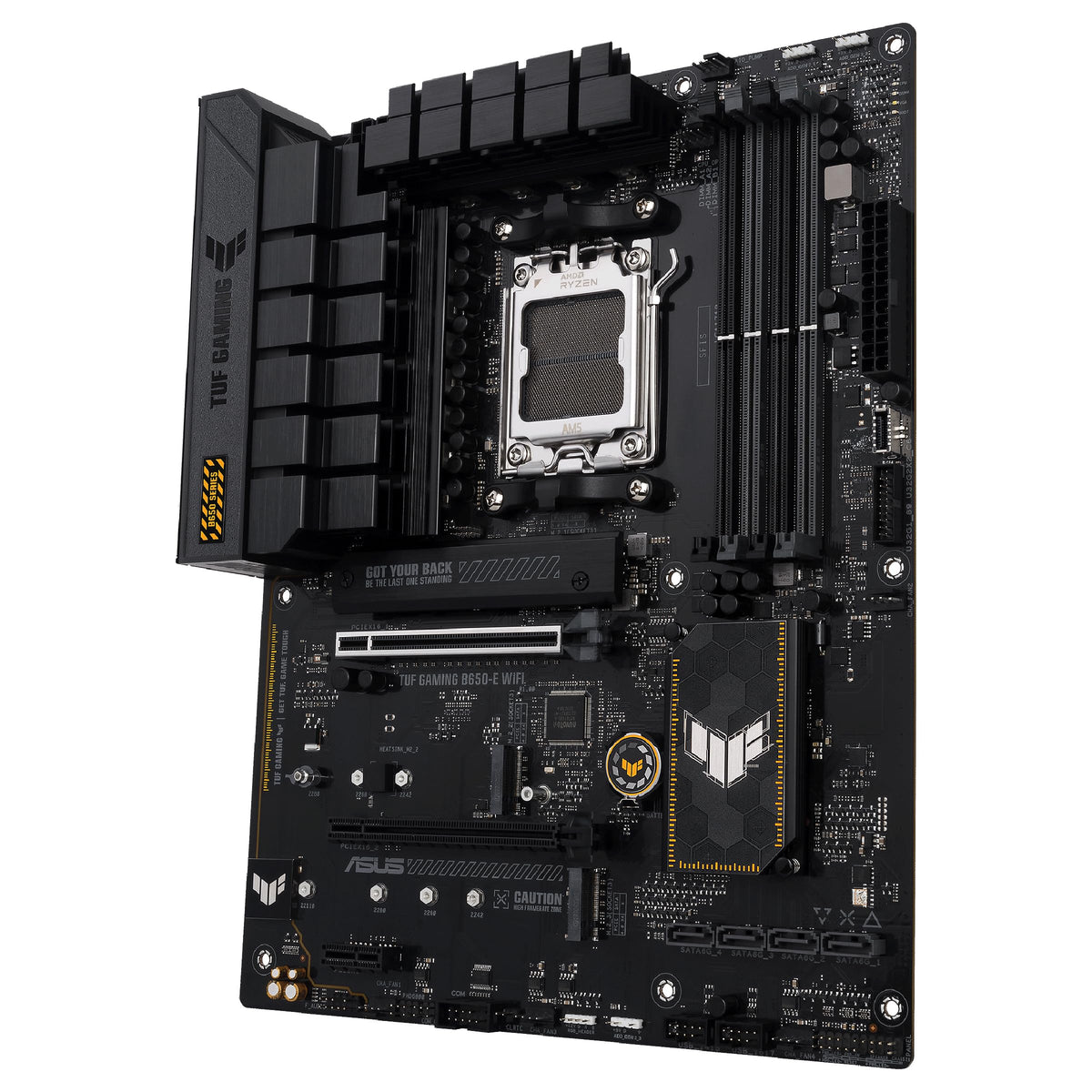 ASUS TUF Gaming B650-E WIFI AMD B650 AM5 DDR5 8000 DP HDMI 3x M2 USB3.2 WiFi 6E + BT AURA RGB 2.5Gbit LAN ATX Motherboard with ASUS TUF Protection, Q-Design, Armoury Crate