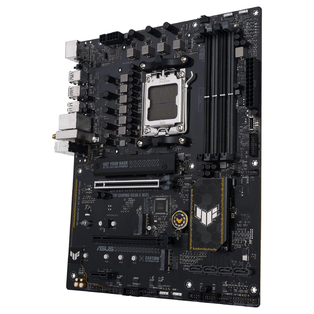 ASUS TUF Gaming B650-E WIFI AMD B650 AM5 DDR5 8000 DP HDMI 3x M2 USB3.2 WiFi 6E + BT AURA RGB 2.5Gbit LAN ATX Motherboard with ASUS TUF Protection, Q-Design, Armoury Crate
