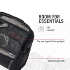 Victorinox Altmont Professional Fliptop Laptop Backpack - Tablet & Laptop Bag for Travel Accessories - Computer Backpack Includes Sleek Organizer - 26 Liters, Black