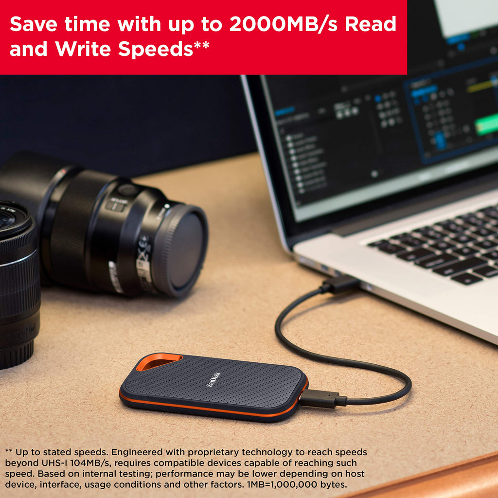 SANDISK 4TB Extreme PRO Portable SSD, Up to 2000MB/s Read Speeds-Old Model