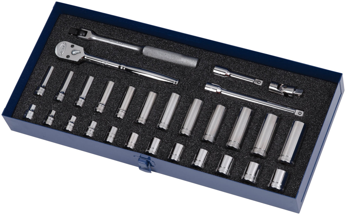 Williams WSB-23FTB 23-Piece 3/8-Inch Drive Socket and Drive Tool Set with Toolbox