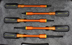 IDEAL Electrical 35-9104 Insulated Nut-Driver Set [7 Pieces] Orange, 4 in. Shaft Screwdrivers with Cushion-Grip Handles. Electrician Tool Kits