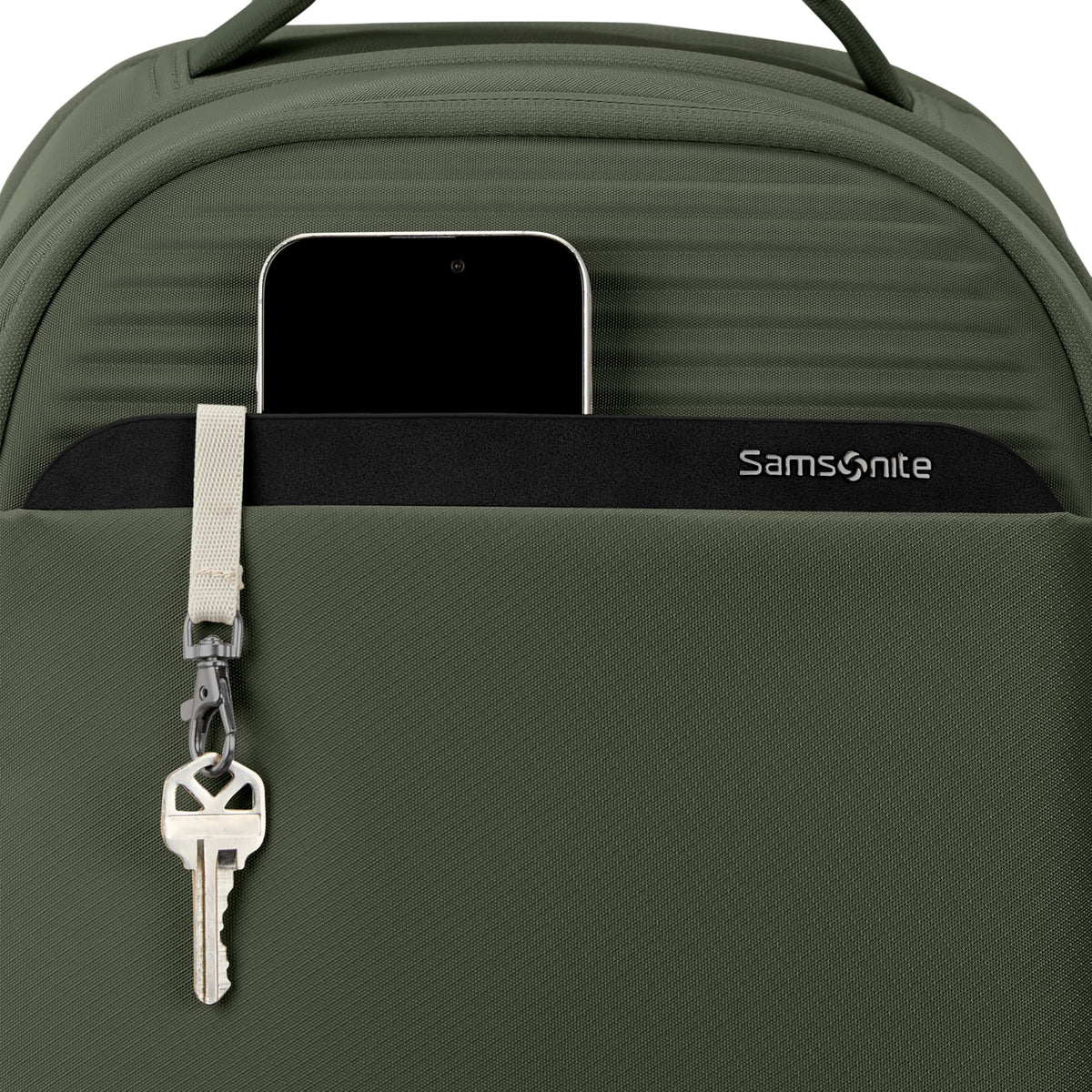 Samsonite Paralux Everyday Backpack - Laptop & Tablet Backpack with 5 Compartments, Removable TecKit™ Pouch, Microsuede Trim, Water Bottle Pockets - Work, Commute & Travel Bag - Olive