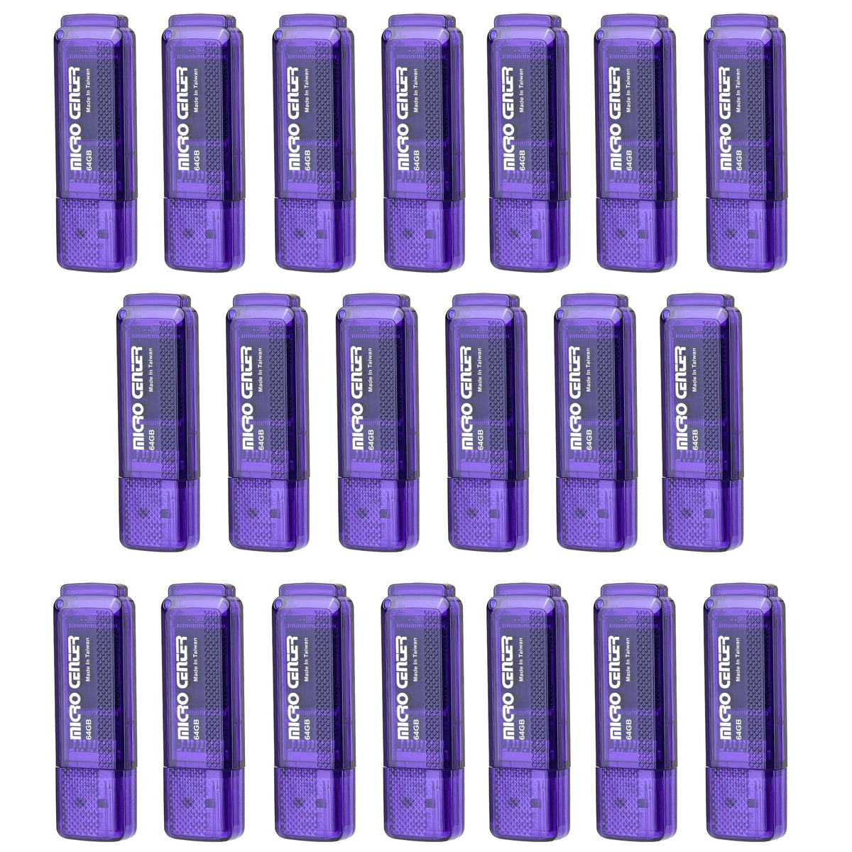 Micro Center SuperSpeed 20 Pack 64GB USB 3.0 Flash Drive Thumb Drive, Blue