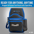 Jonard Tools TK-145 Network RJ45 Belt Pouch Tool Kit - 12-Pocket Tool Pouch, 6-in-1 Screwdriver, Scissors, Pliers, Crimper & Cable Stripper, RJ45 Pass-Through Connectors