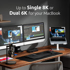 Kensington EQ Pro Thunderbolt™ 5 Dock Designed for MacBook, Optimized for M-Series Pro/Max Models, 140W PD, 80Gbps Data Transfer, Built-in and Lockable PCle M.2 SSD Slot for Quick Storage K33612NA