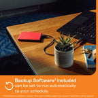 WD 1TB My Passport, Portable External Hard Drive, Red, backup software with defense against ransomware, and password protection, USB 3.1/USB 3.0 compatible - WDBYVG0010BRD-WESN