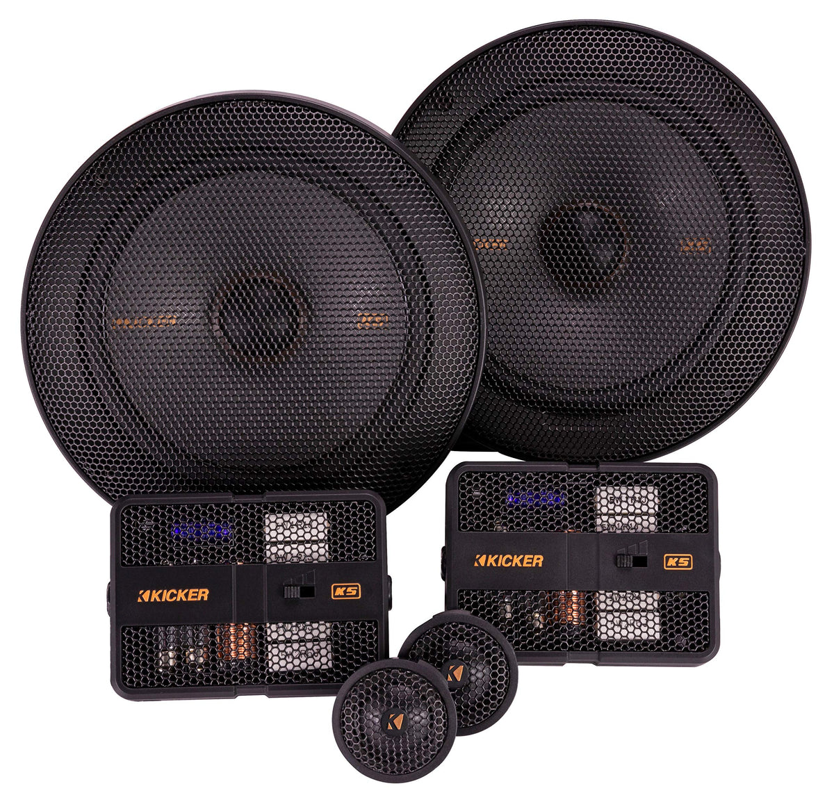 Kicker Classic 51KSS6504 Component Speaker System, 2-Way Design, Two - 6.5" Woofers, 1" Tweeters, External 12dB Crossovers, 125 Watts RMS, 250 Peak (Renewed)