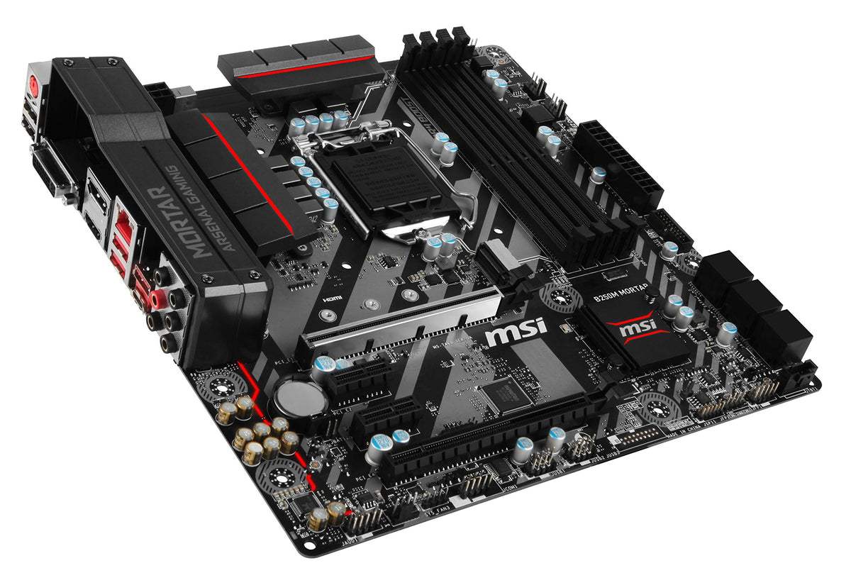 MSI Gaming Intel B250 LGA 1151 DDR4 HDMI VR Ready Micro-ATX Motherboard (B250M Mortar)