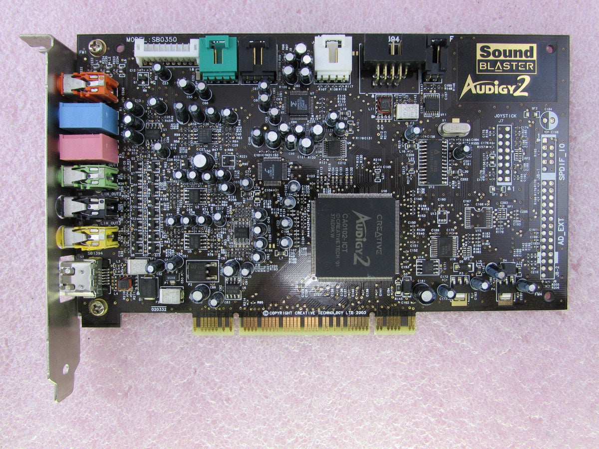 Creative SB0350 Sound Blaster Audigy 2 ZS 7.1 CHL PCI Sound Card + FP SB0250