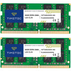 Timetec Elite 32GB KIT (2x16GB) DDR4 2666MHz (PC4-2666V) PC4-21300 SODIMM Laptop RAM – 260-Pin 1.2V CL19 Non-ECC Unbuffered Memory Module for Laptop, Notebook, Mini PC, All-in-One